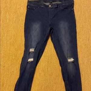Blue jean jeggings x2